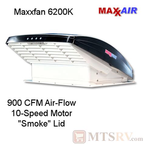 Maxxair MAXXFAN 6200K - 12v Deluxe FAN vent w/ 12" Blade - Rain Shield ...