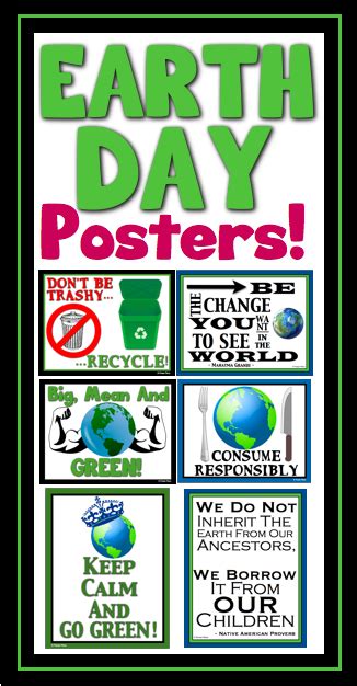 Earth Day Posters - Bulletin Board Posters for Earth Day