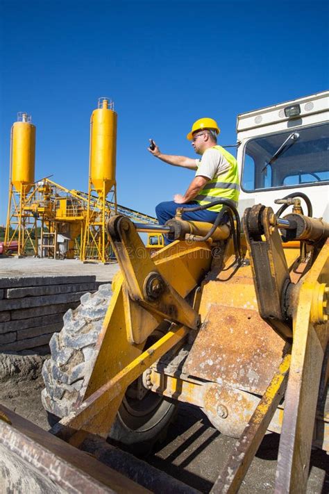 Bulldozer operator stock photo. Image of digger, engineer - 45081424