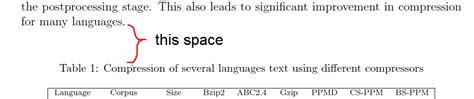 spacing - Control space between paragraph and table in LaTeX - TeX ...