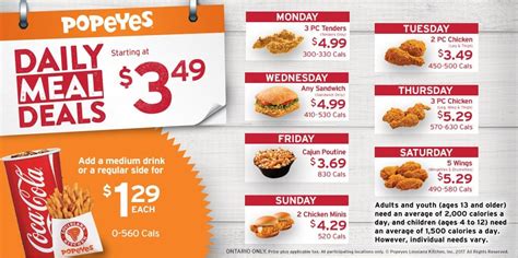 Popeyes Menu and Specials