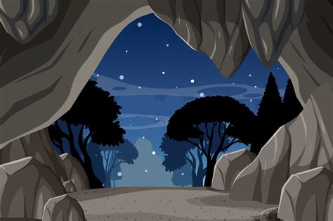 Inside cave landscape in cartoon style 7208026 Vector Art at Vecteezy