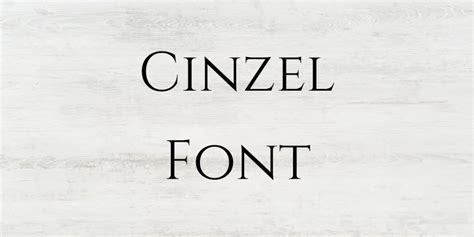 Cinzel Font Free Download