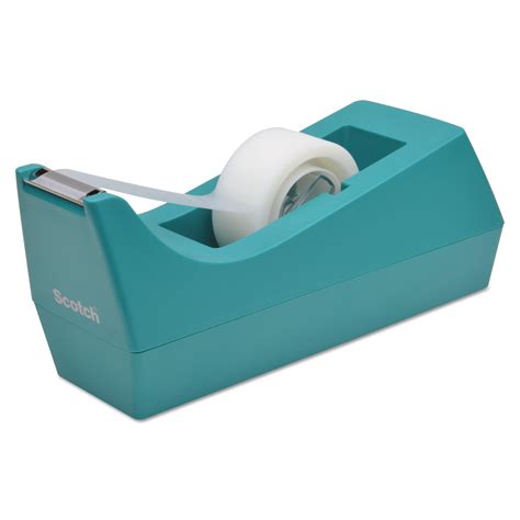 Scotch Desktop Tape Dispenser, 1" Core, Weighted Non-Skid Base, Emerald ...