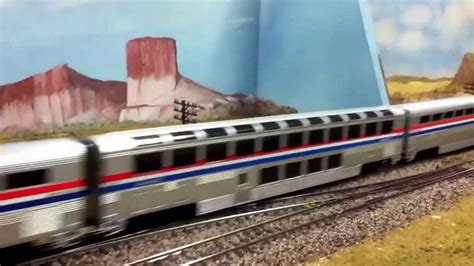 Model Amtrak at 36th annual Rocky Mountain toy train show - YouTube