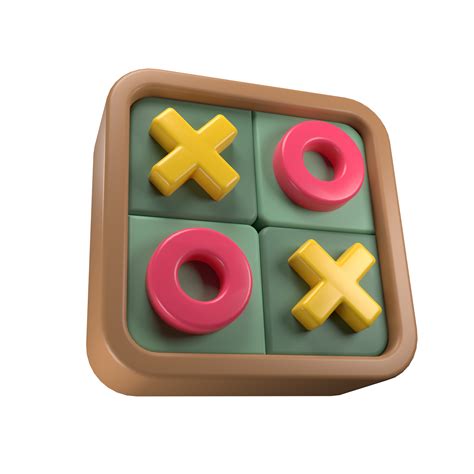 Tic tac toe board game 3D illustration 22310928 PNG