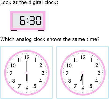 IXL | Match analog and digital clocks | 1st grade math