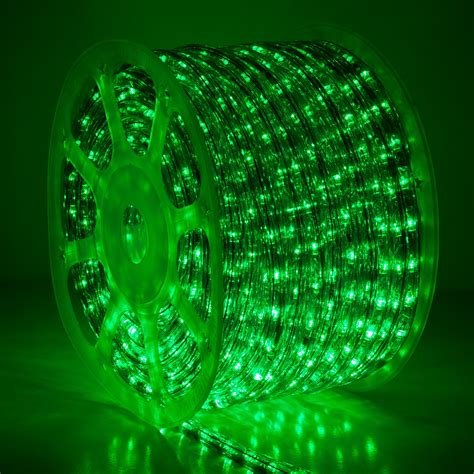 LED Rope Lights - 150' Green LED Rope Light Commercial Spool, 120 Volt