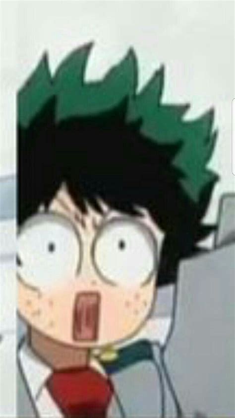 Meme Anime Face Deku Midoriya Bakugou Izuku Surprise Dere ...