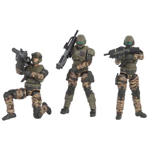 Halo 4” 3 Figure Pack Assortment - UNSC Marines with Weapons Halo Fans ...