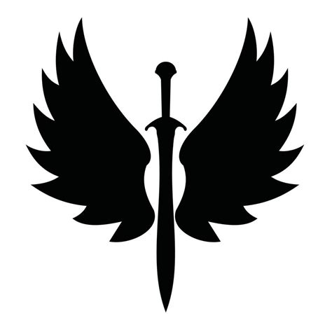 wings and sword logo 7275971 Vector Art at Vecteezy