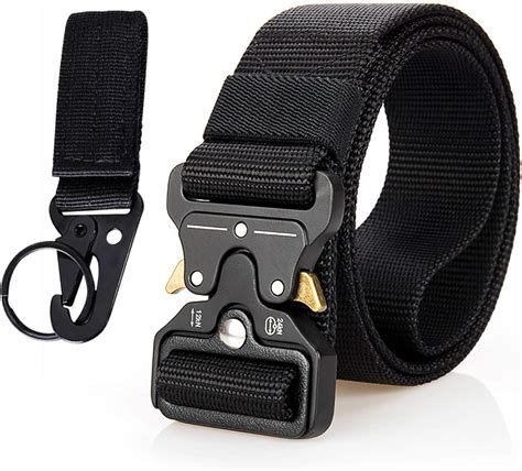 Amazon.com: Tactical Belt Gun Adjustable Belts Military Style Webbing ...