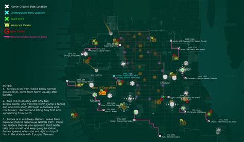 Updated/Complete Named Boss Map in "Light" Zone for PTS/1.4 : thedivision