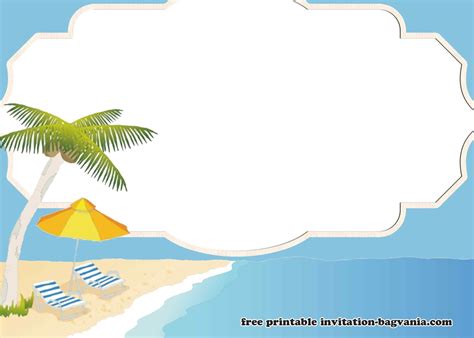 FREE Beach Theme Birthday Invitation Templates | Beach theme birthday ...