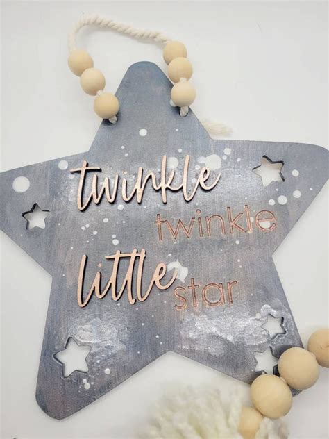 Twinkle Twinkle Little Star, Nursery Wall Hanging, Nursey Wall Decor ...