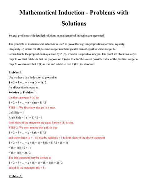 Mathematical Induction