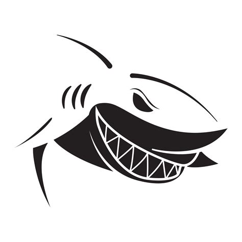 Shark Head tattoo illustration 19797202 Vector Art at Vecteezy