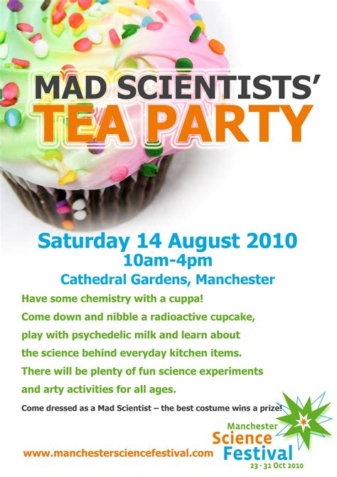 MANCHESTER SCIENCE FESTIVAL BLOG: Mad Scientists Summer Tea Party flyer!