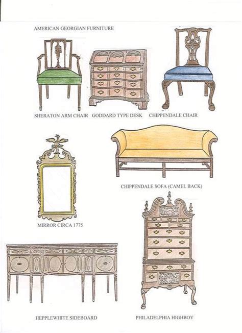 American Georgian Furniture | Georgian furniture, Furniture sketch ...