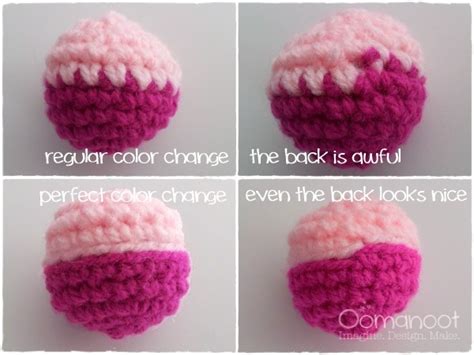 The Perfect Crochet Color Change | Oomanoot