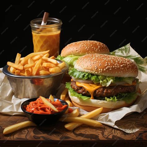 Premium Photo | Tasty and big burger menu