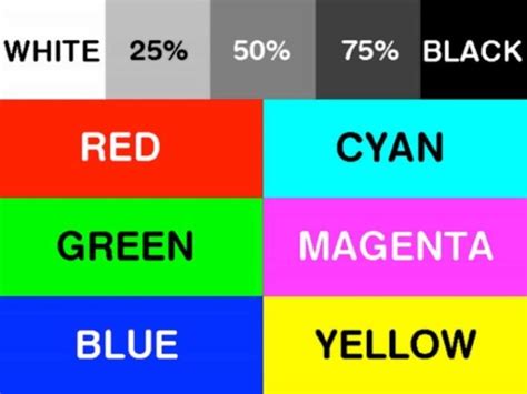 Color Printer Test Page | Color test, Color printer, Song lyrics and chords