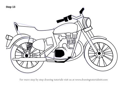 How to Draw a Motorcycle (Two Wheelers) Step by Step ...