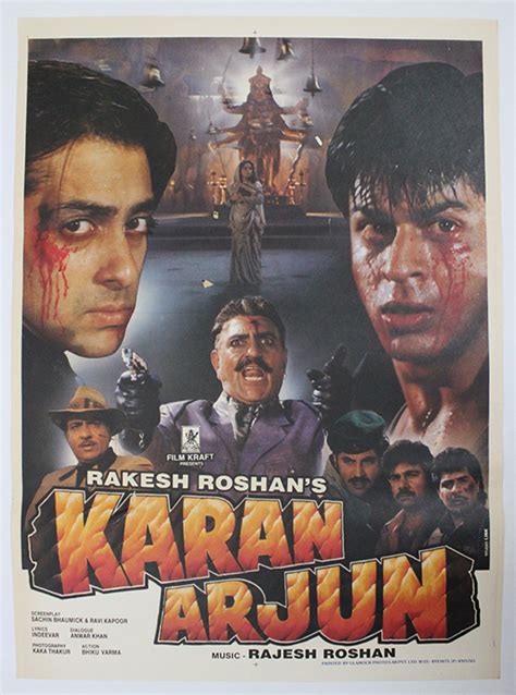 Buy Karan Arjun 1995 Original Bollywood Movie Poster - Posterally ...