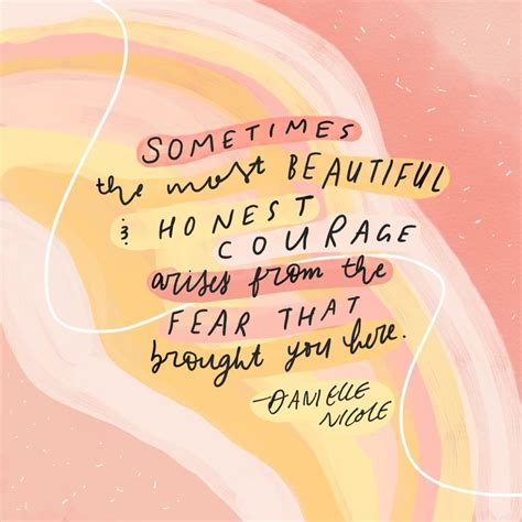 a pink and yellow painting with a quote on it