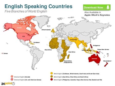 Map of English Speaking Countries