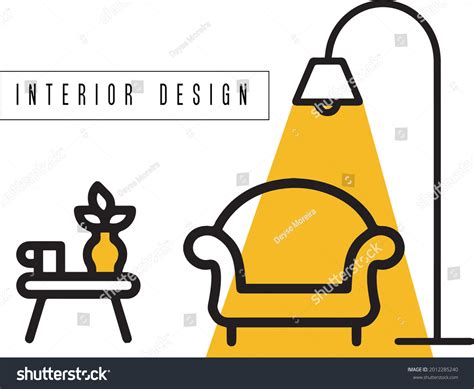 Creative Minimalist Logo Interior Design Home Stock Vector (Royalty ...