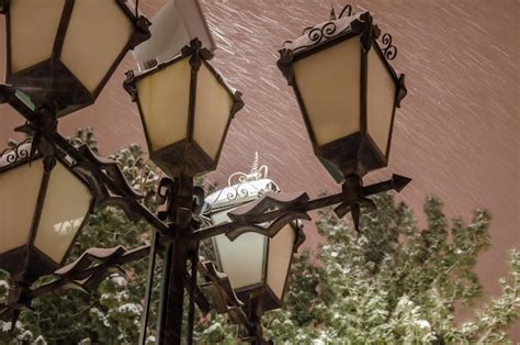 Premium Photo | A snow covered street lamp in the snow