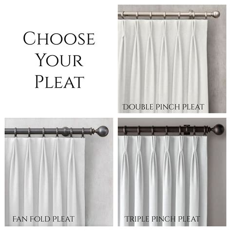 Add Pleats to Our Drapes Triple or Double Pinch Pleated - Etsy Ireland