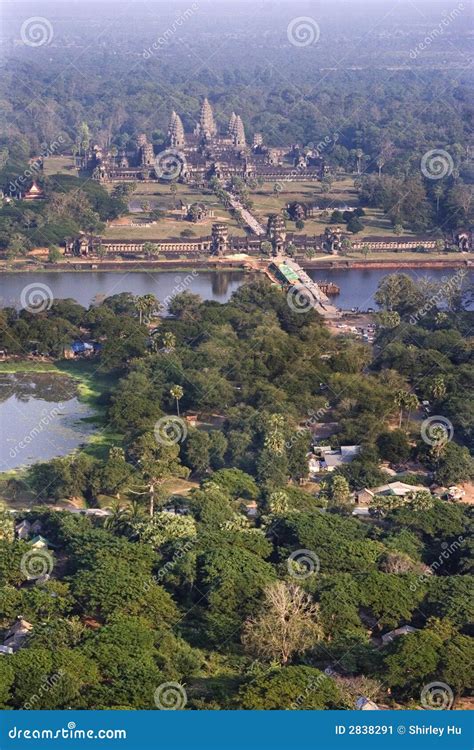 Angkor Wat Aerial View stock image. Image of adventure - 2838291