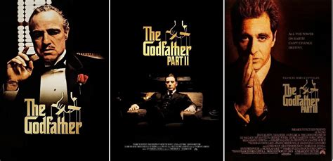 The Godfather Trilogy Movie Poster Collection Set - Part 1 2 3 III ...