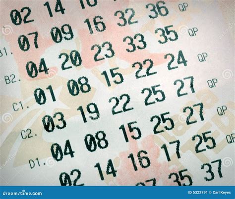 Lottery Numbers Stock Image - Image: 5322791