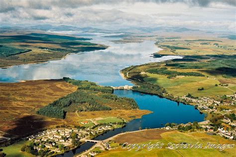 Lairg Sutherland Loch Shin. Aerial photograph Scotland.Prints 18x12 £25 ...