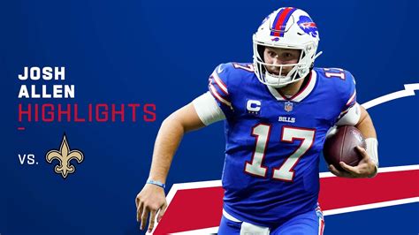 Josh Allen Highlights from Week 12 vs. Saints | Buffalo Bills - YouTube