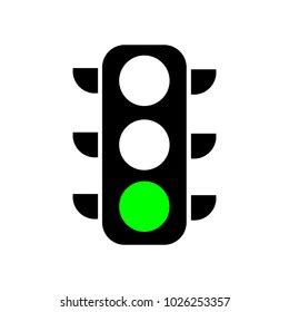 Traffic Light Green Icon Stock Vector (Royalty Free) 1026253357 ...