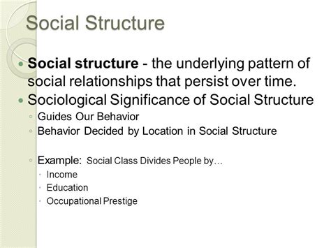 What Is An Example Of A Social Structure - cloudshareinfo