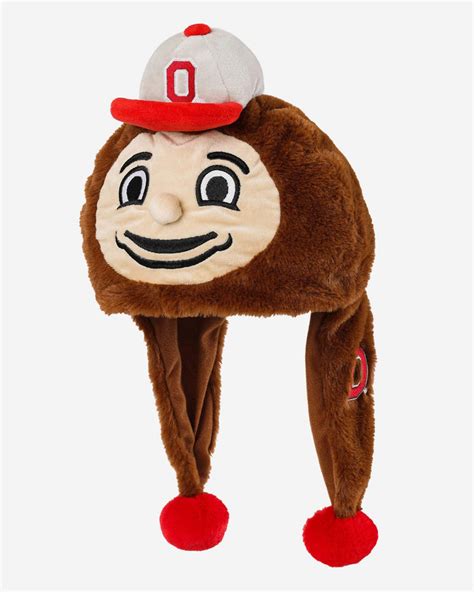 Brutus Buckeye Ohio State Buckeyes Mascot Plush Hat FOCO