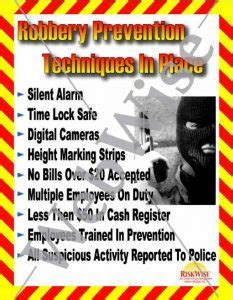 Robbery Prevention Poster – RiskWise