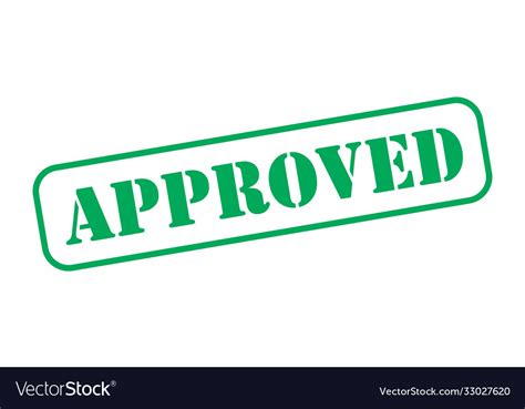 Green approved stamp Royalty Free Vector Image