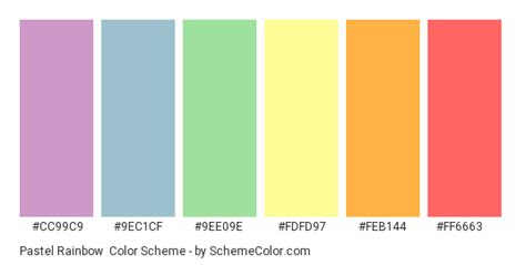 Pastel Rainbow Color Scheme » Blue » SchemeColor.com | Color palette ...