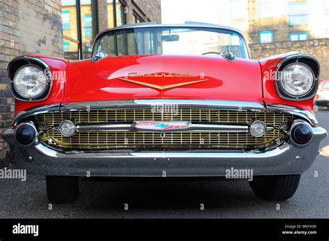 Red Vintage Car Stock Photo - Alamy