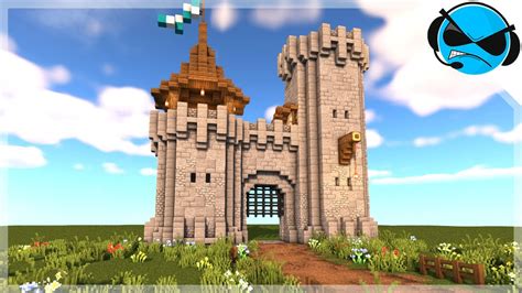 Minecraft: How to Build a Castle Gate (Minecraft Build Tutorial) - YouTube