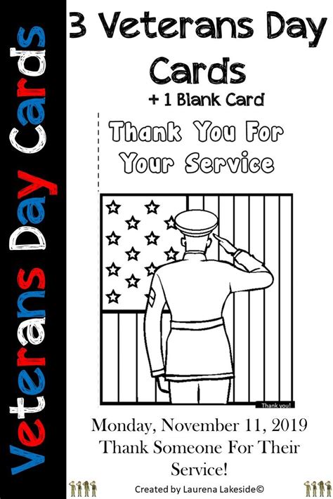 Veterans Day Thank You Cards Printables - Printable Word Searches