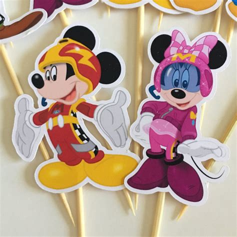 Mickey and the Roadster Racers Cupcake Toppers inspired | Etsy