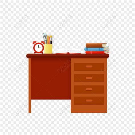 Study Table, Office Vector, Dark Desk, Brown Dark PNG Transparent ...