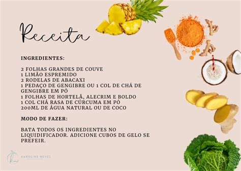 Receita e Benefícios do Suco Verde - Nutricionista Karoline Neves